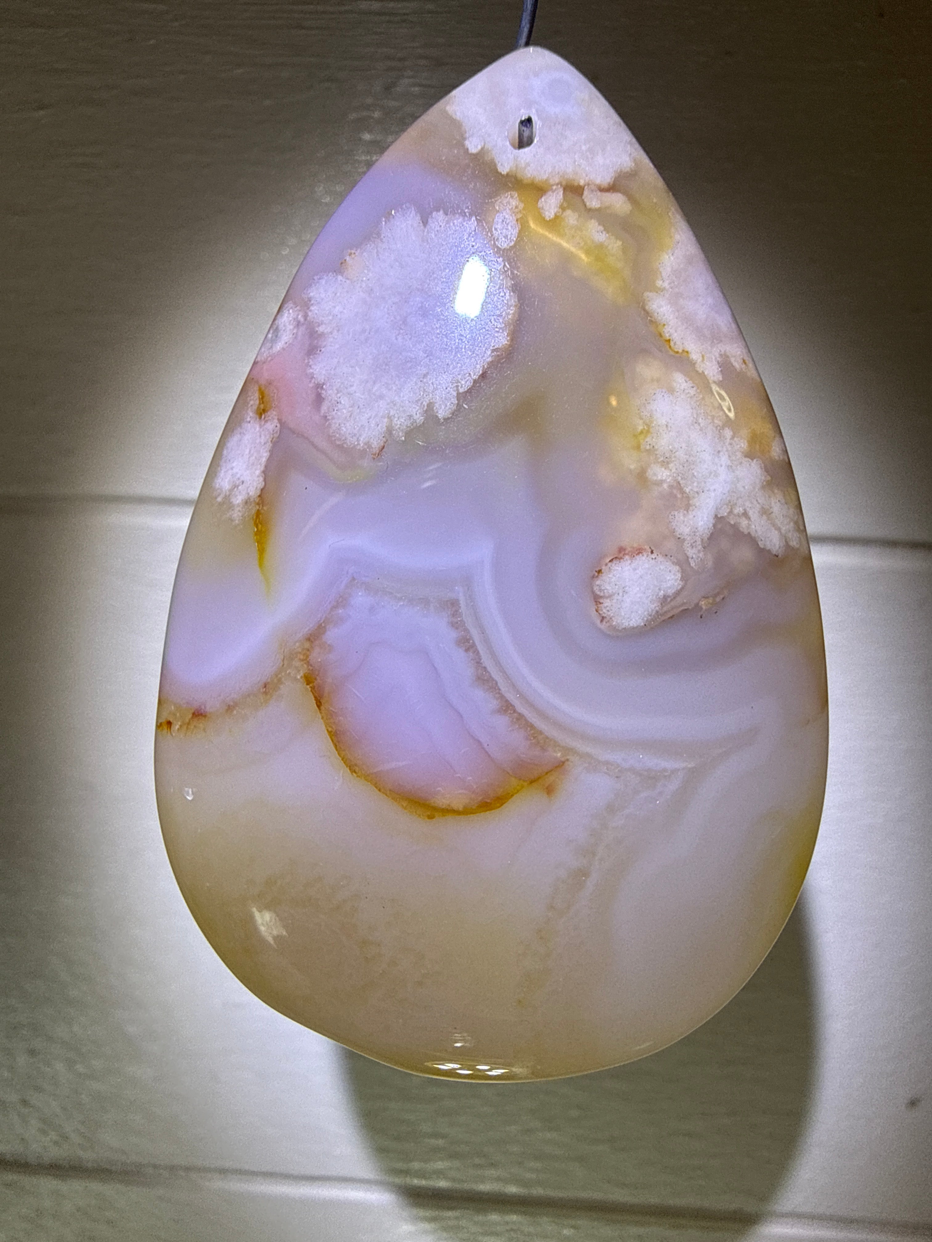 Flower Agate Pendant