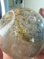 Rutile and Garden Quartz Sphere