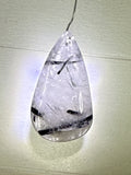 Black Tourmaline in Quartz Pendant