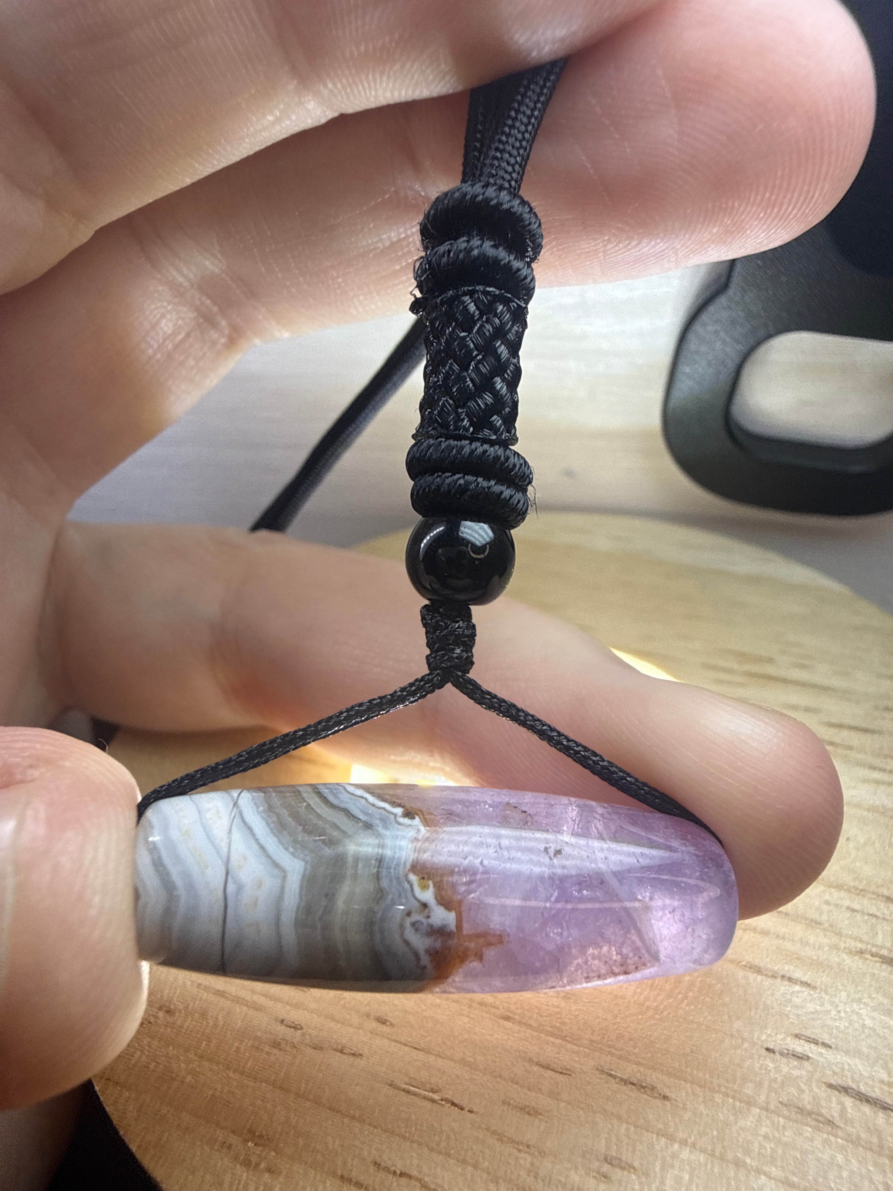 Amethyst with Mexican Lace Agate Pendant