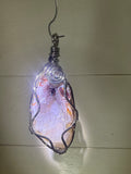 Quartz Geode Wire Wrapped Pendant