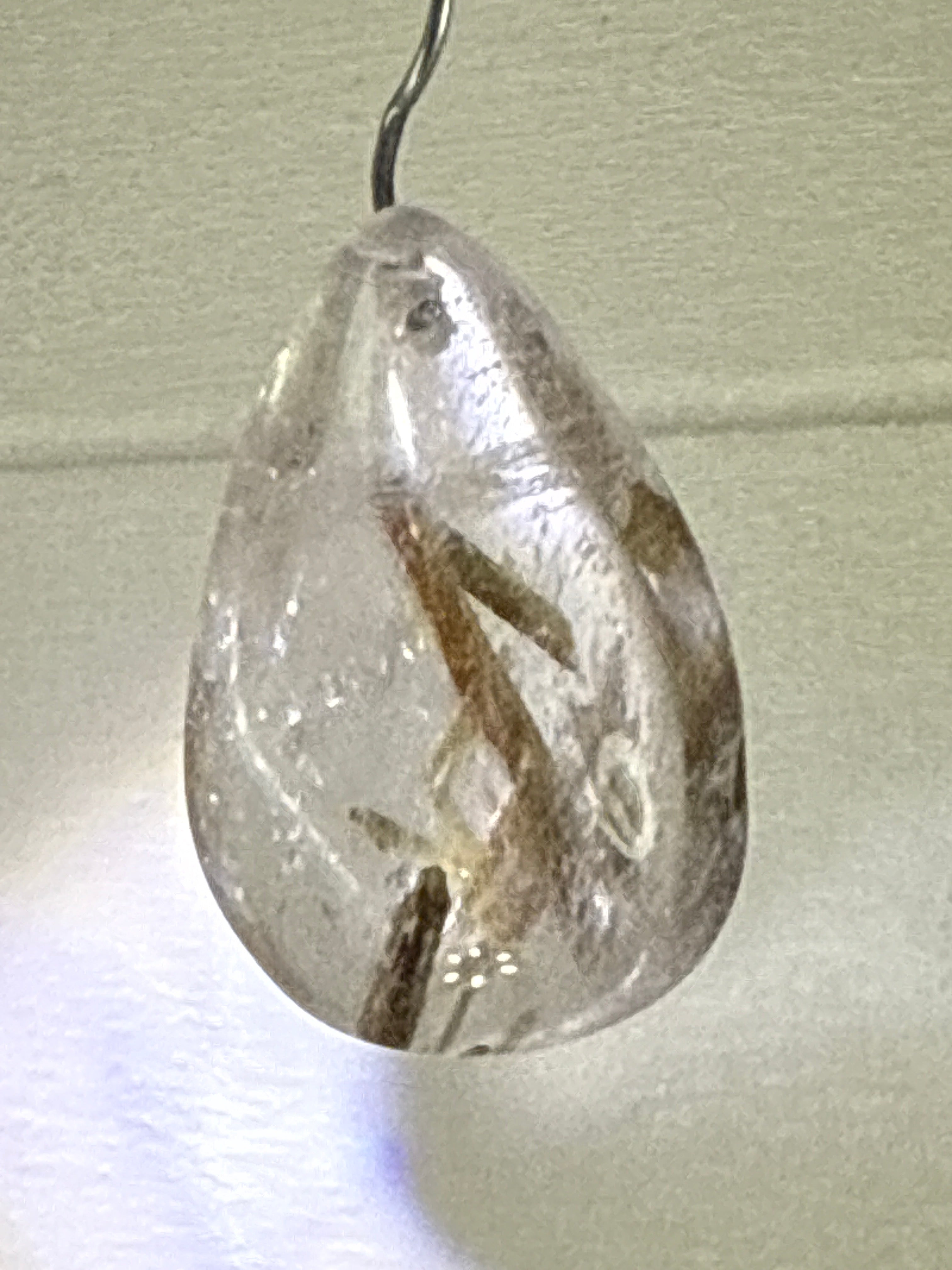 Green Tourmaline in Quartz Pendant