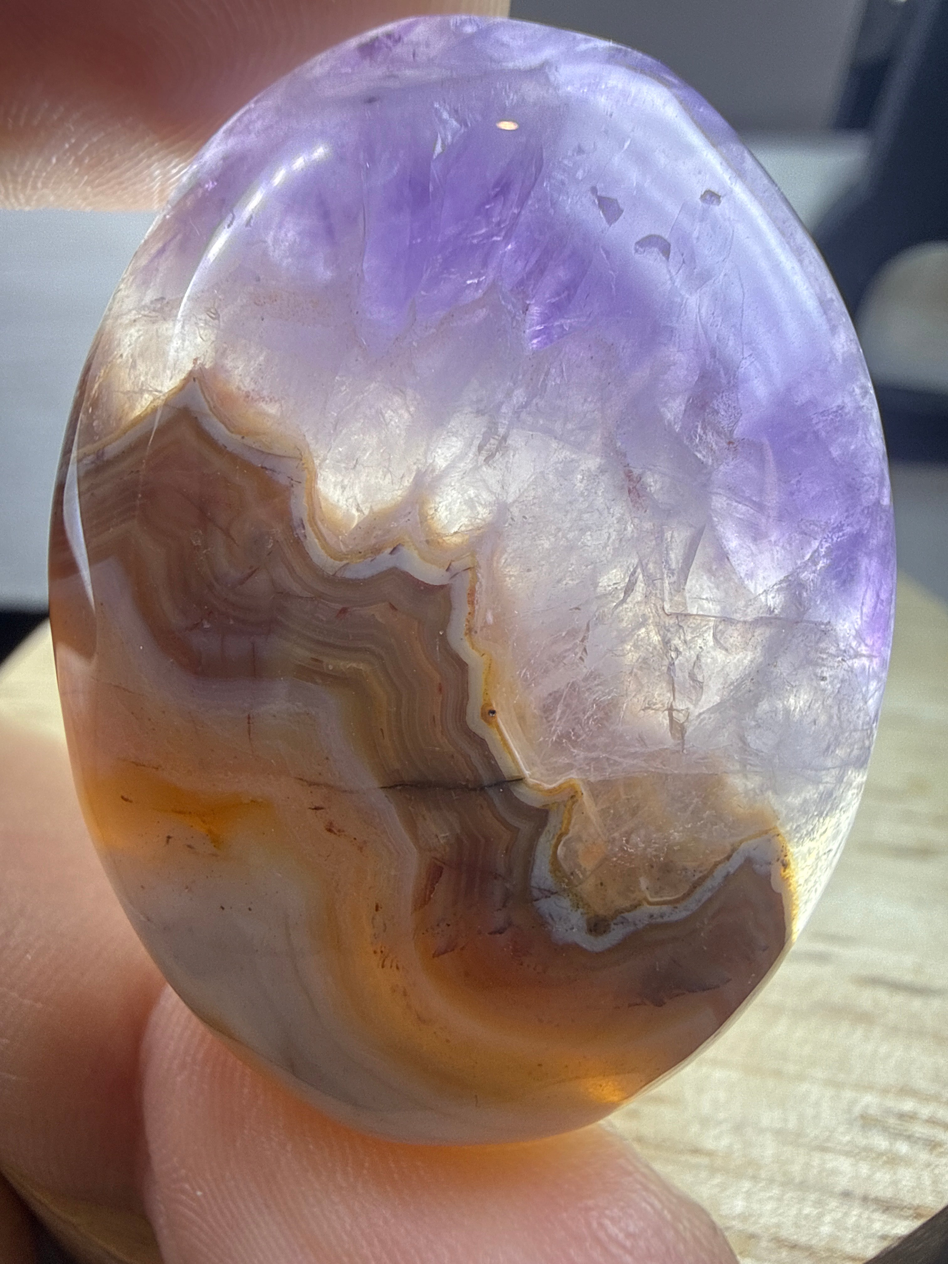 Amethyst with Mexican Lace Agate Pendant