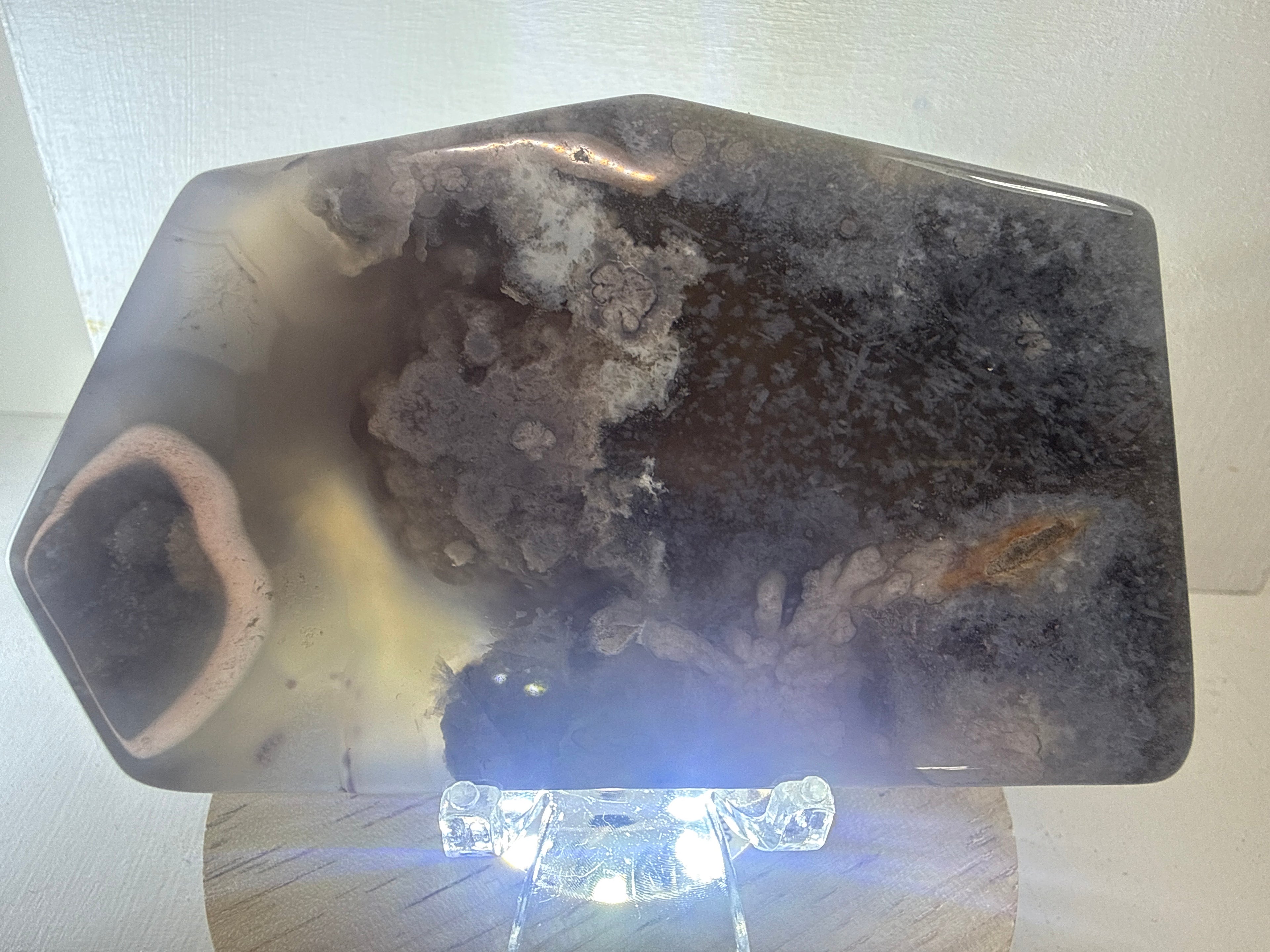 Flower and Moss Agate Slab