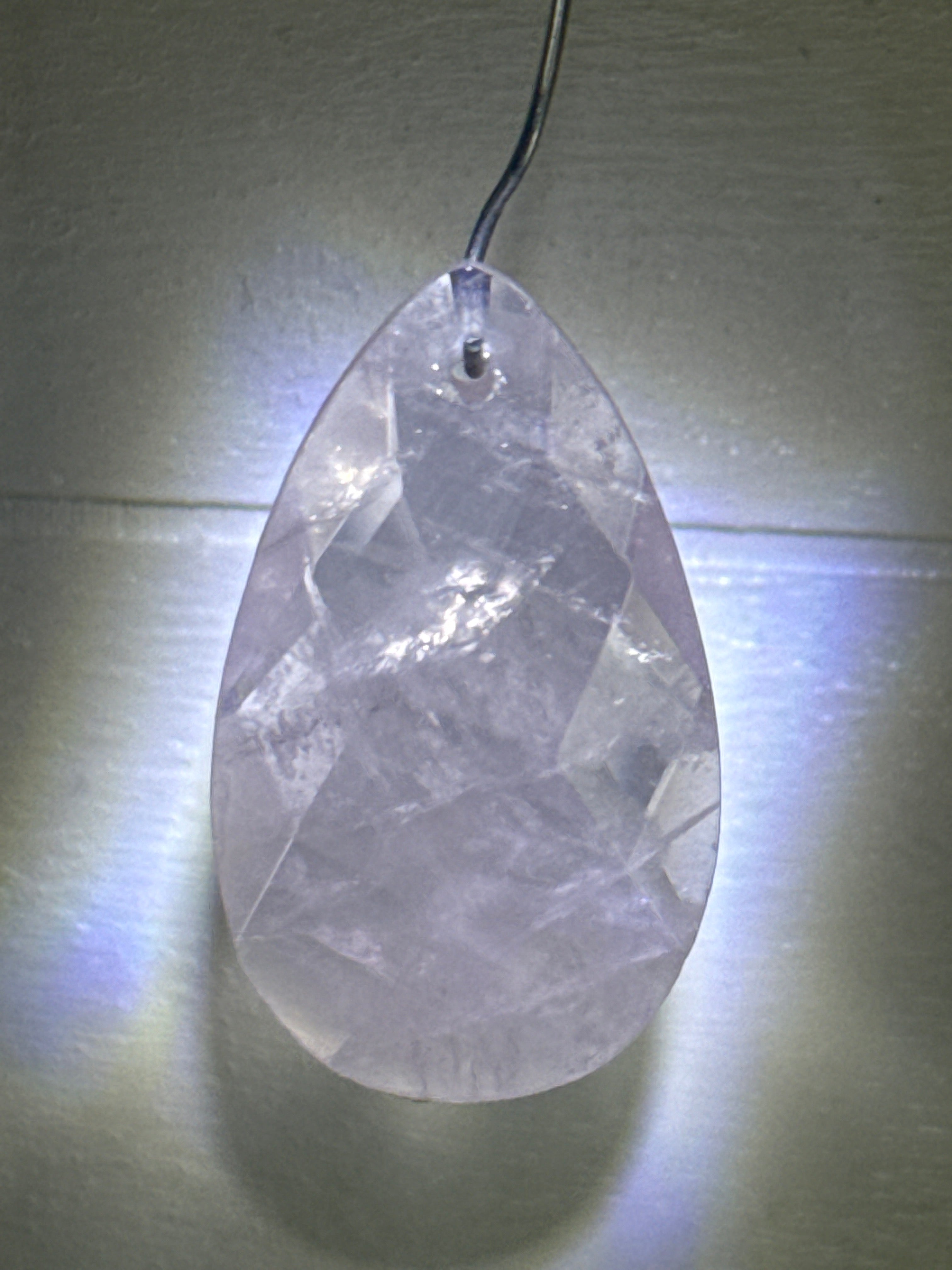 Faceted Rose Quartz Pendant