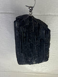Raw Black Tourmaline Pendant