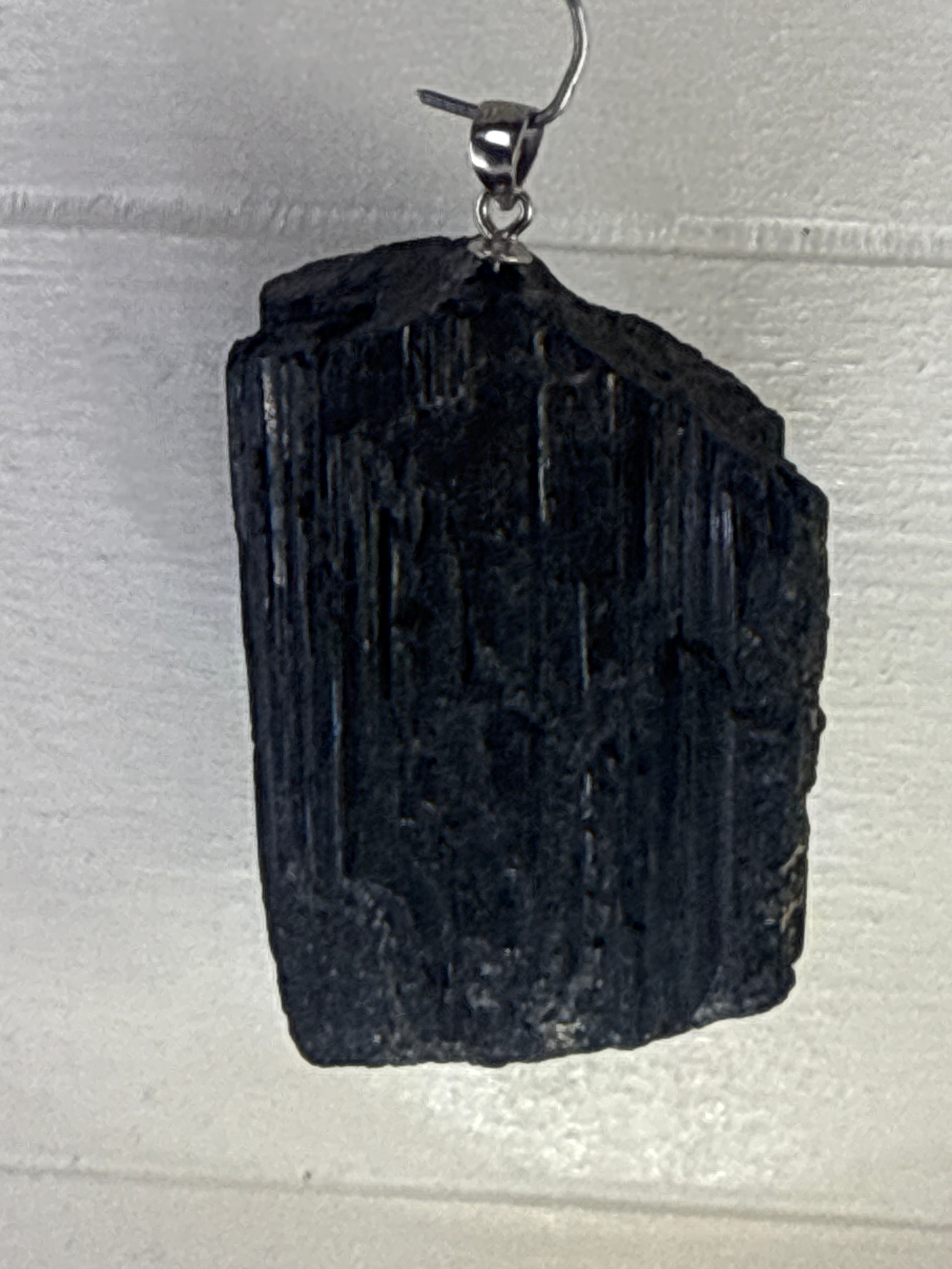 Raw Black Tourmaline Pendant