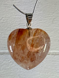 Fire Quartz Heart Pendant