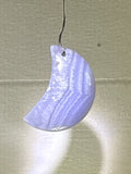 Blue Lace Agate Moon Pendant