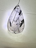 Black Tourmaline in Quartz Pendant