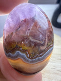 Amethyst with Mexican Lace Agate Pendant