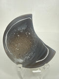 Druzy Agate Moon Carving