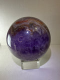 Amethyst with Mexican Lace Agate Sphere