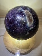 Lepidolite, Mica and Blue Tourmaline Sphere
