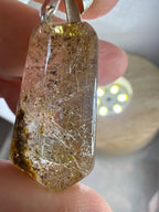 Mixed Rutile Pendant with Golden Healer and Garden Quartz