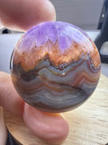 Amethyst with Mexican Lace Agate Pendant