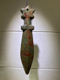 Unakite Sword Carved Pendant