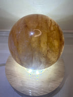 Golden Healer Sphere with Flash and small Rainbows