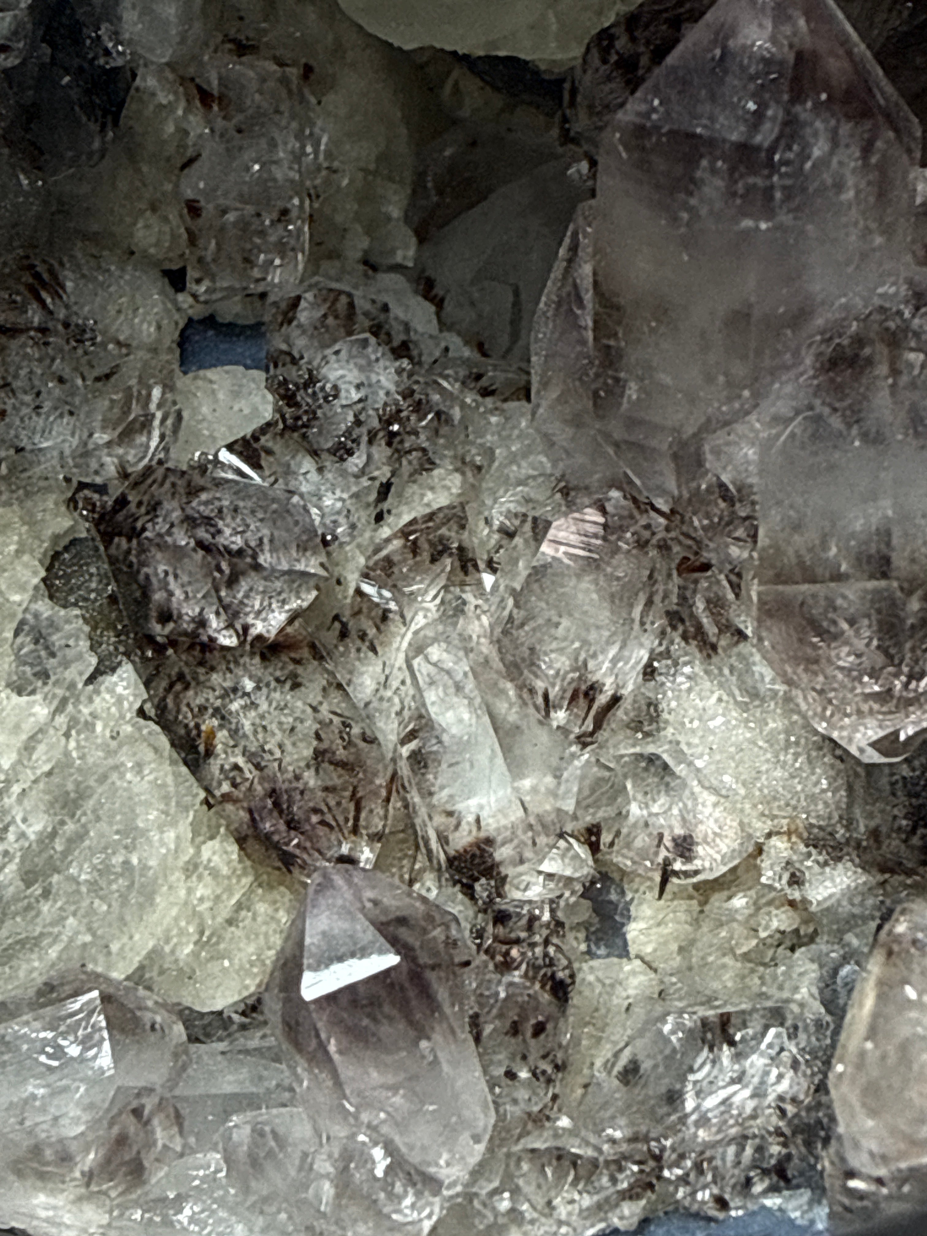 Amethyst Geode with Heavy Inclusions