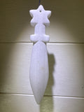 White Jade Sword Carved Pendant