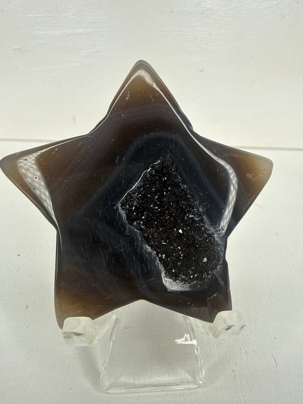 Druzy Agate Star Carving