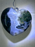 Moss Agate Heart Pendant