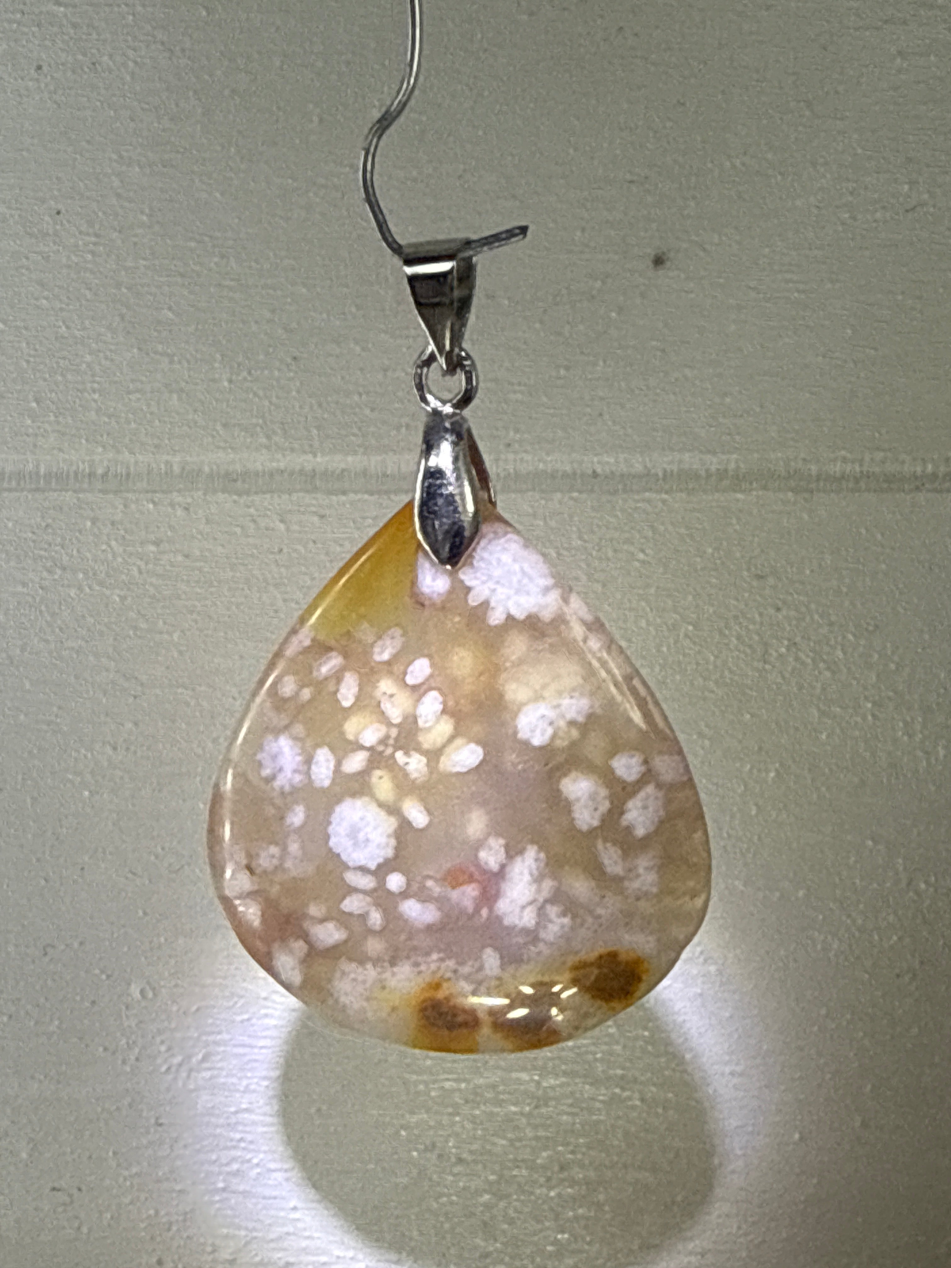 Flower Agate Pendant