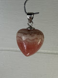 Rhodochrosite Heart Pendant