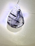 Black Tourmaline in Quartz Pendant