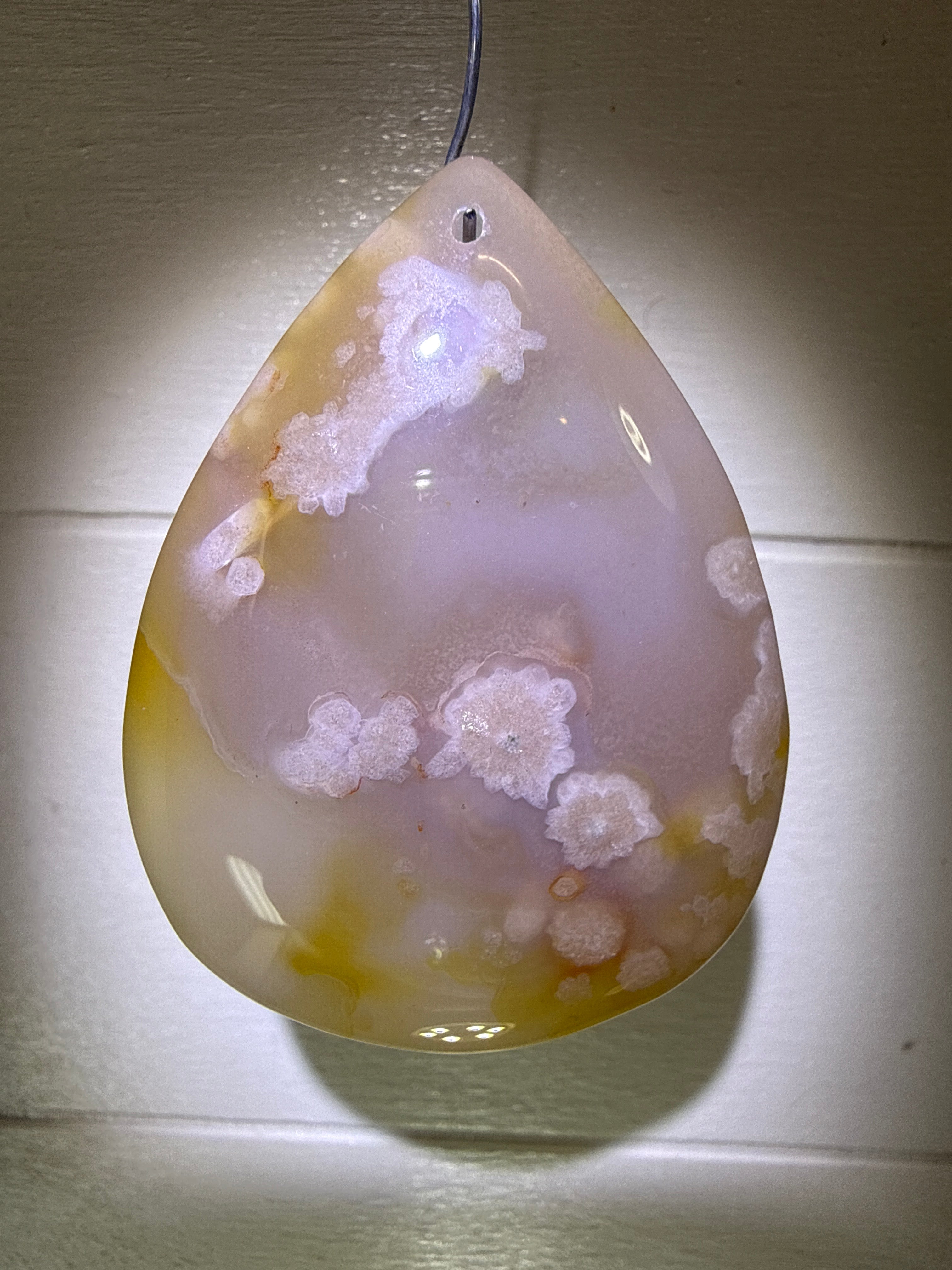 Flower Agate Pendant