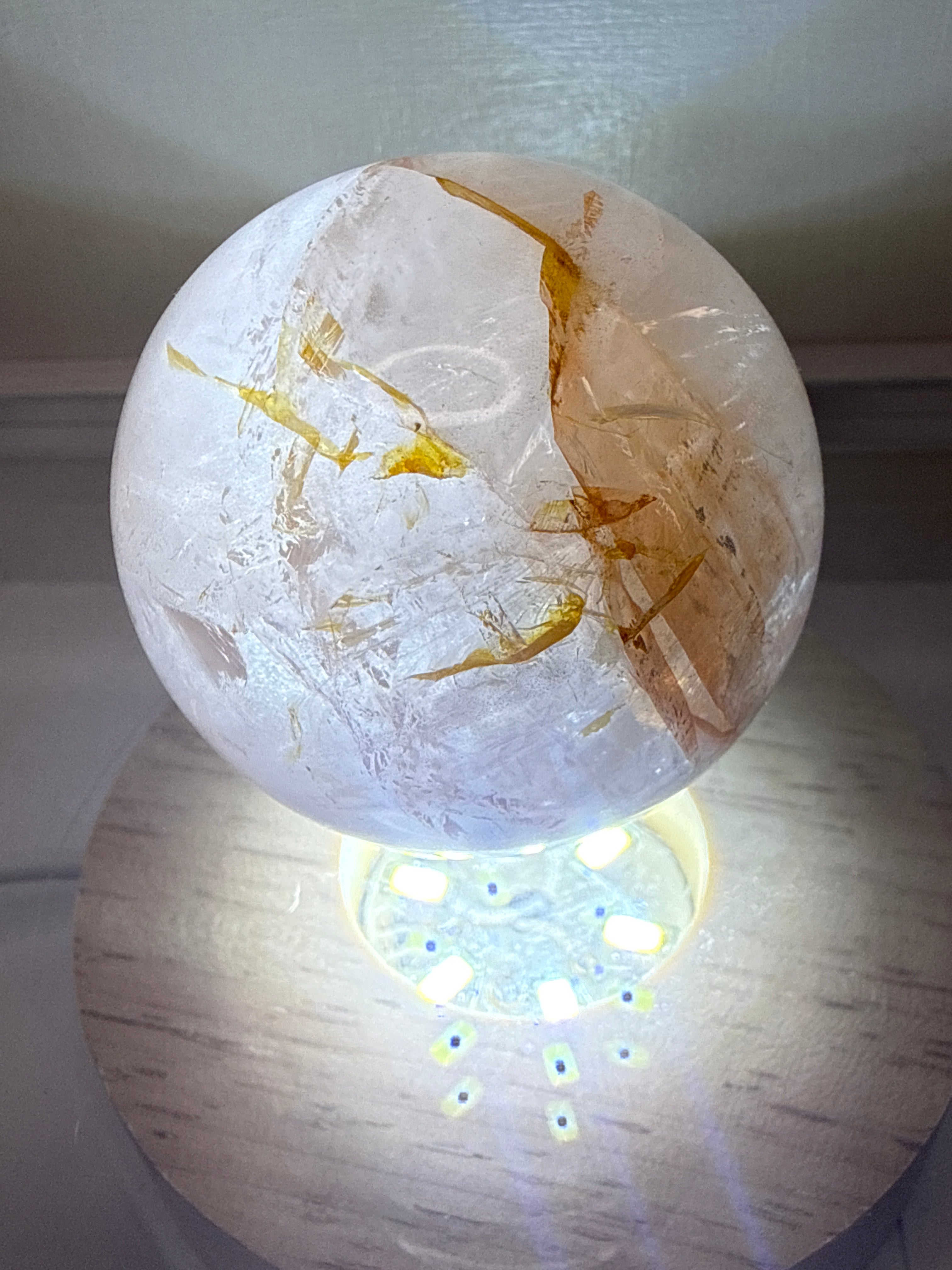 Fire Quartz & Golden Healer Sphere