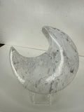 White Mexican Lace Moon Carving