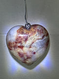 Crazy Lace Agate Heart Pendant