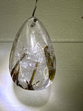 Green Tourmaline in Quartz Pendant