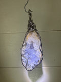 Quartz Geode Wire Wrapped Pendant