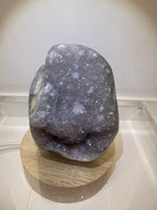 Rainbow Druzy Amethyst ( White and Grey)
