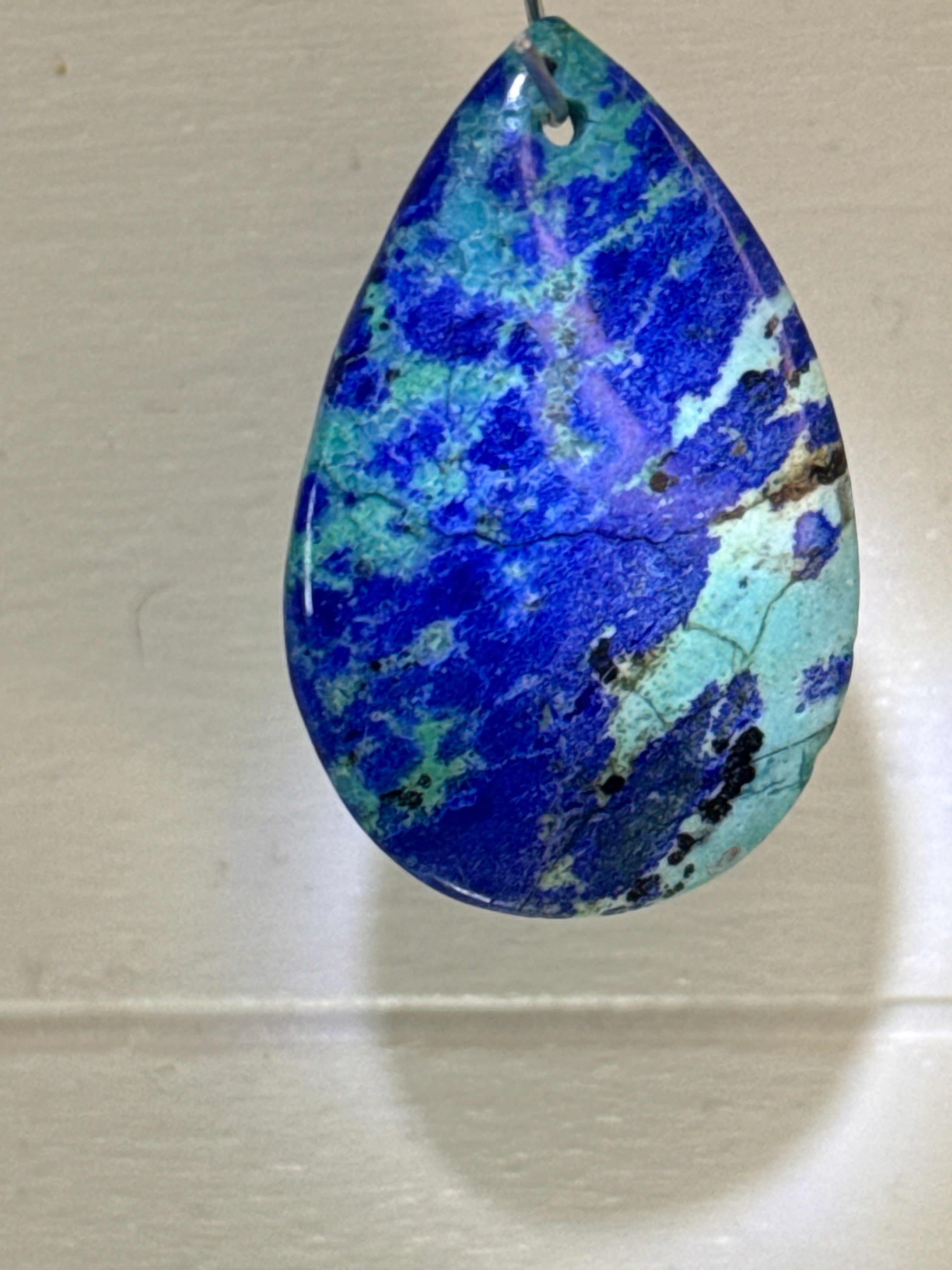 Azurite with Chrysocolla Pendant