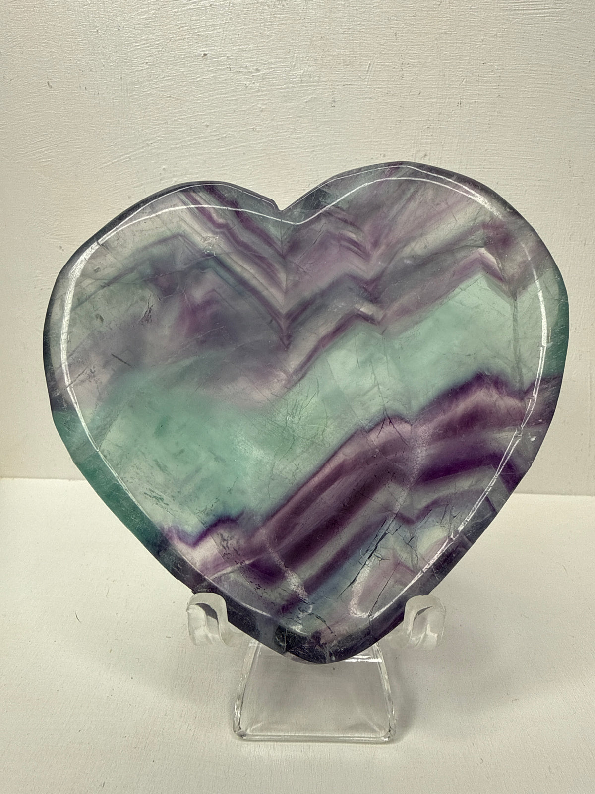 Fluorite Heart Trinket Dish