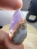Amethyst with Mexican Lace Agate Pendant