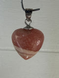 Rhodochrosite Heart Pendant