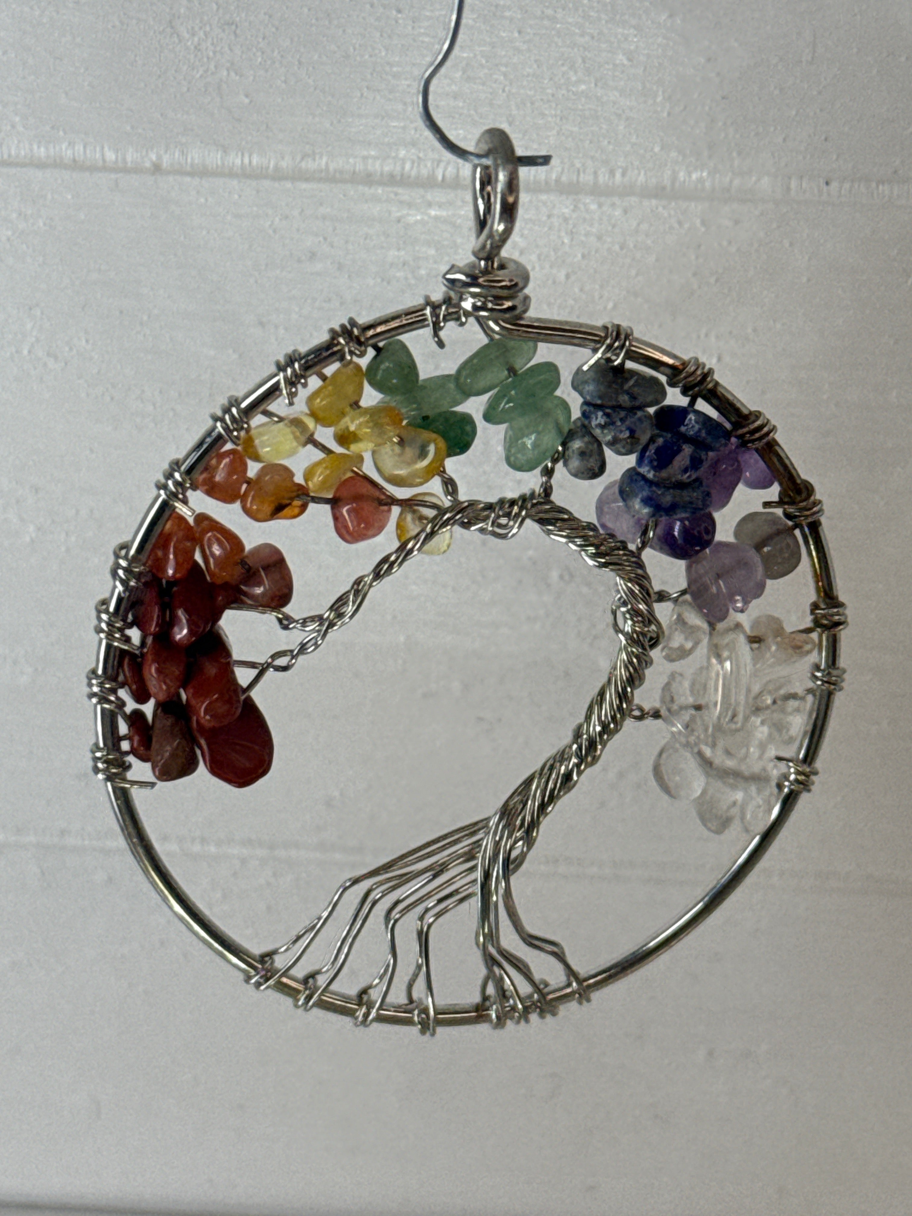 Chakra Crystal Tree of Life Pendant