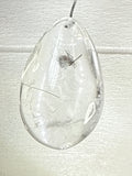 Black Rutile with Garden Quartz Pendant