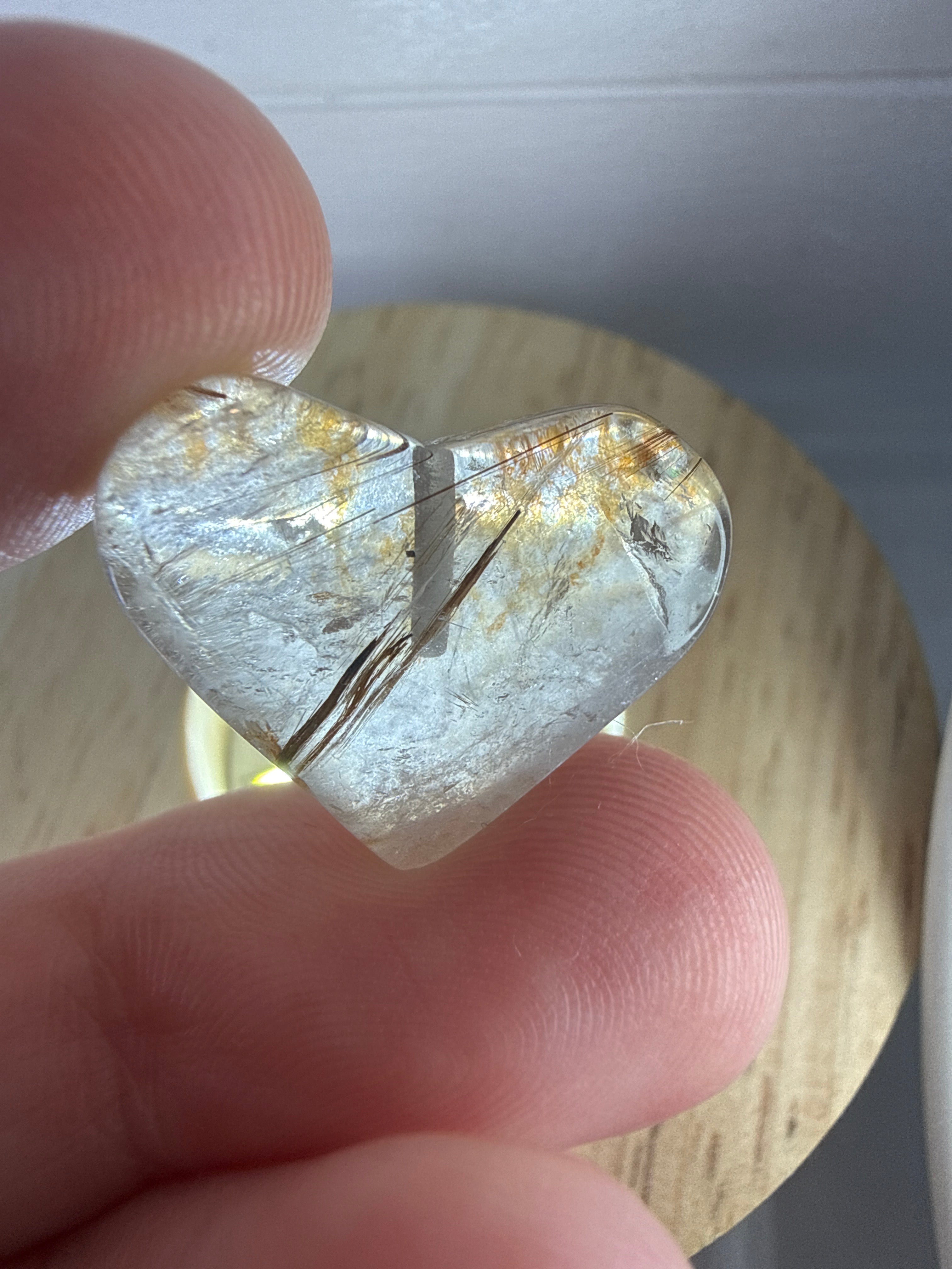 Copper Rutile Heart Pendant