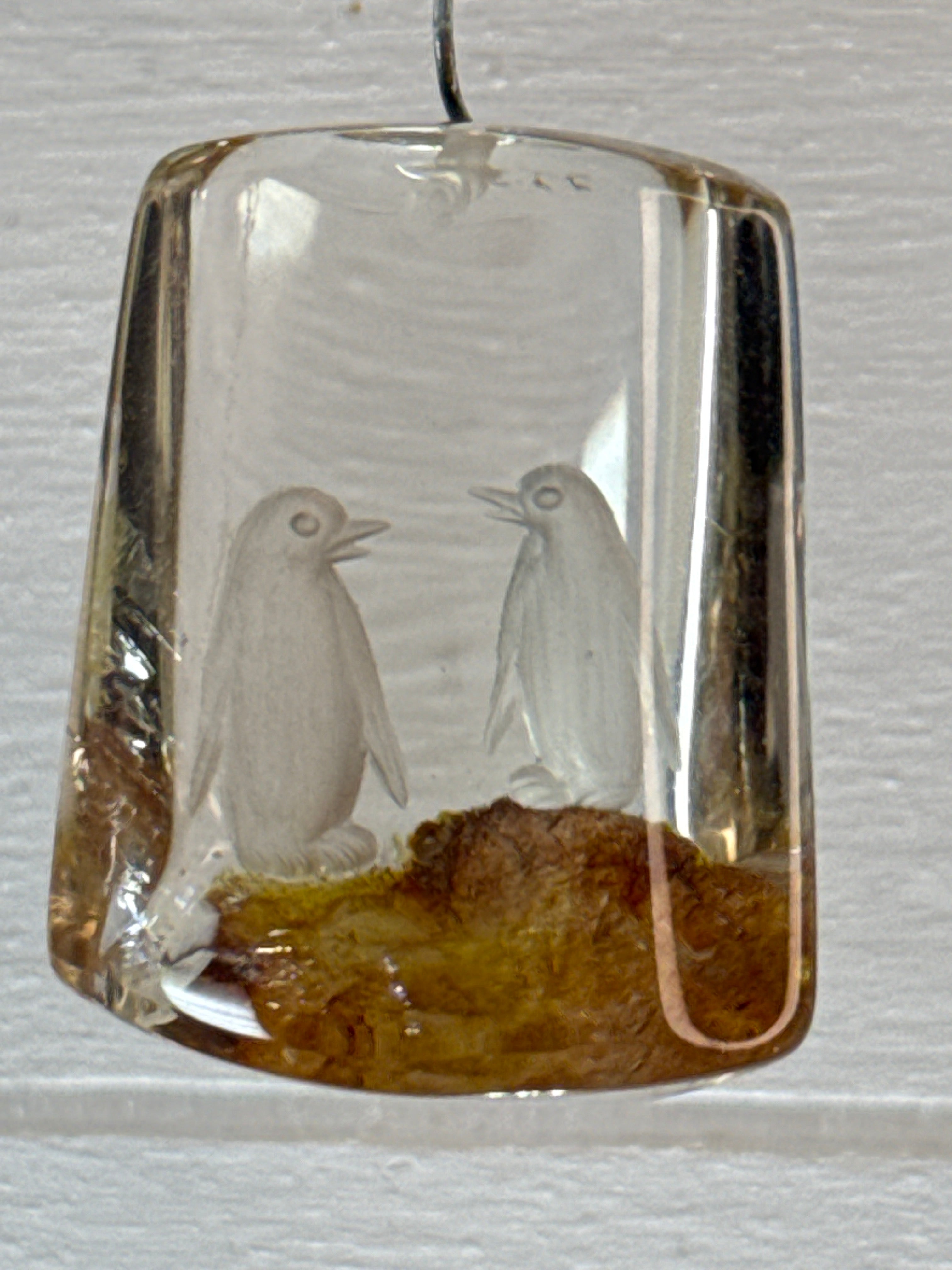 Carved Penguins Pendant