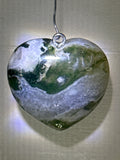 Moss Agate Heart Pendant