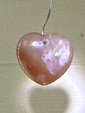 Flower Agate Heart Pendant