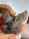 Carved Labradorite Eagle Pendant