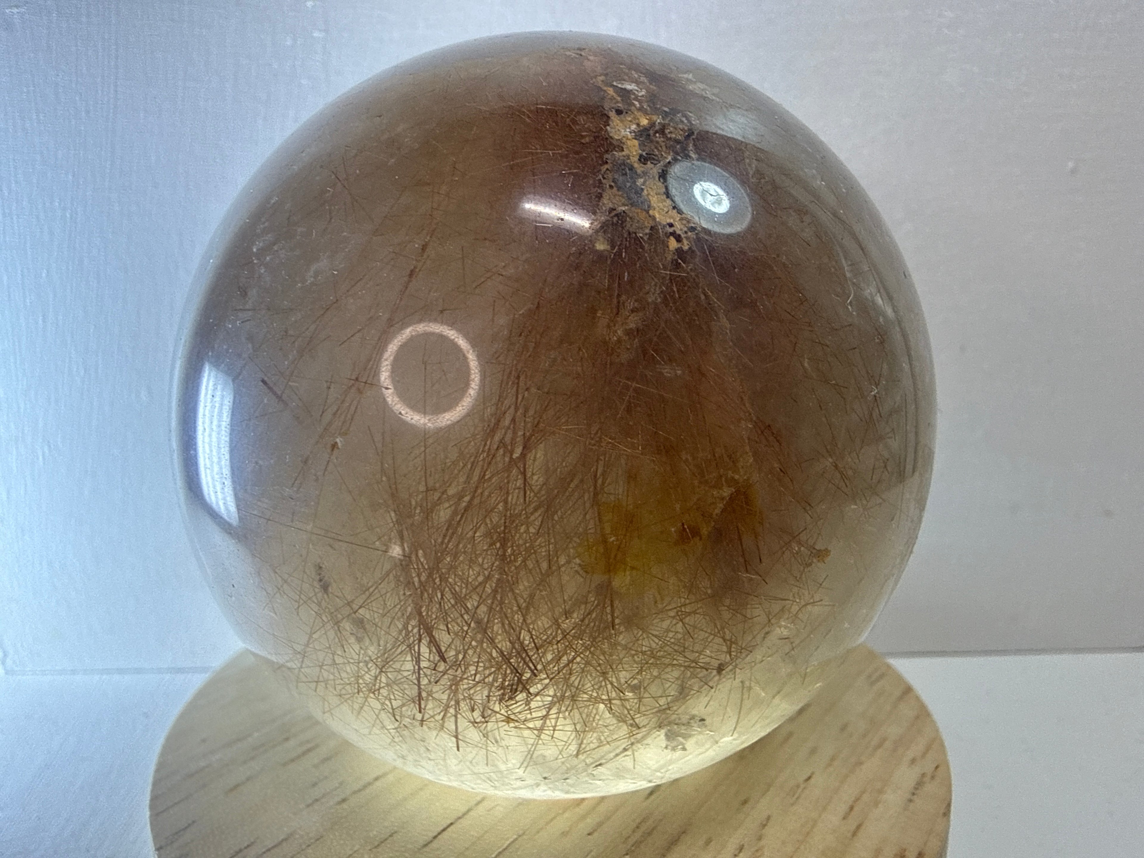 Rutile and Garden Quartz Sphere