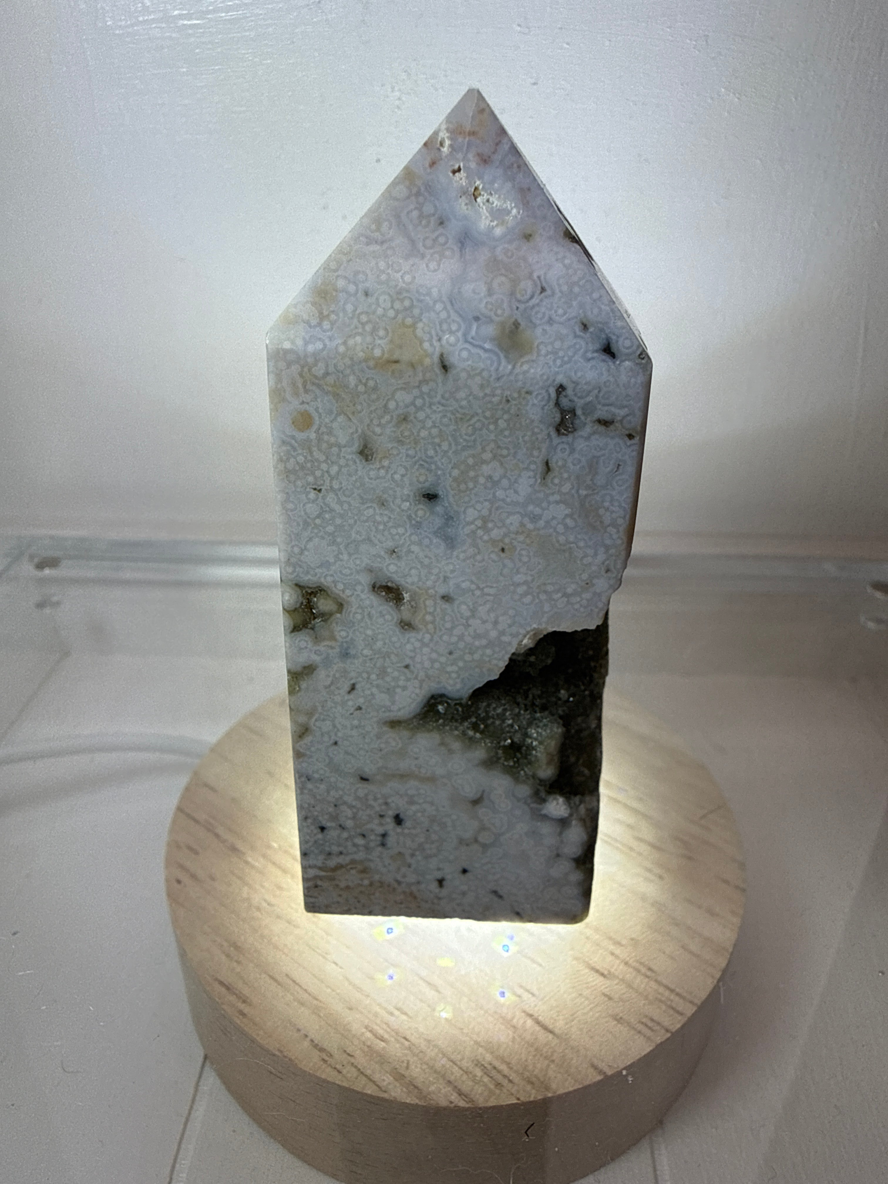 Druzy Ocean Jasper Obelisk