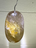 Gold Rutile in Smokey Quartz Pendant